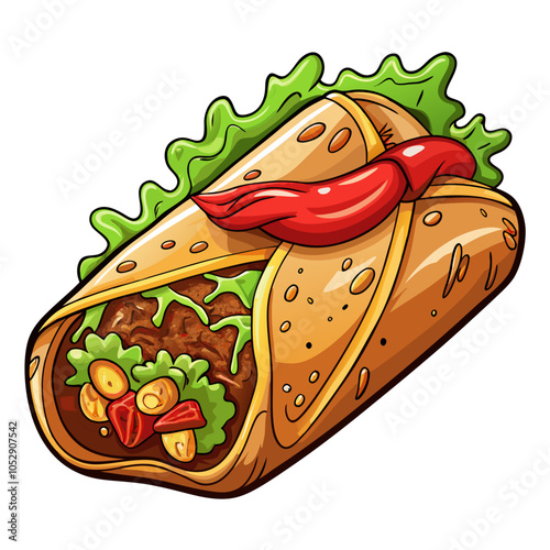 Chimichanga On A Transparent Background