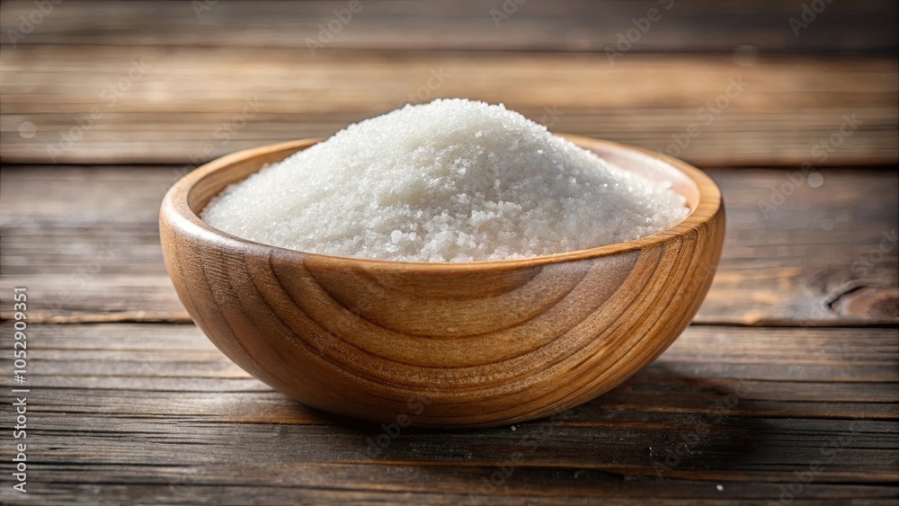 Wooden bowl filled with granulated sugar, sugar, sweet, kitchen, wood, natural, organic, ingredient, bowl, white, granules Wooden bowl filled with granulated sugar, sugar, sweet, kitchen, wood, natural, organic, ingredient, bowl, white, granules