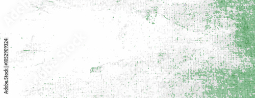 Grunge background with a textured green and white design. The background features a distressed, artistic green and white pattern. Minimal grunge paper texture vector background