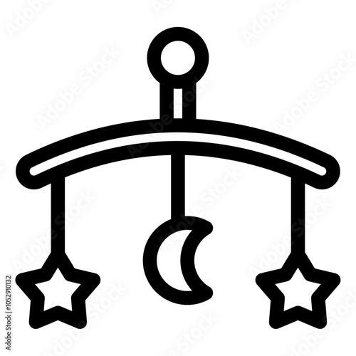 baby crib toy icon