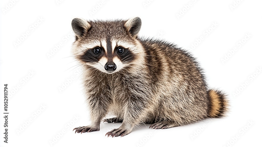 Fototapeta premium raccoon isolated on white background
