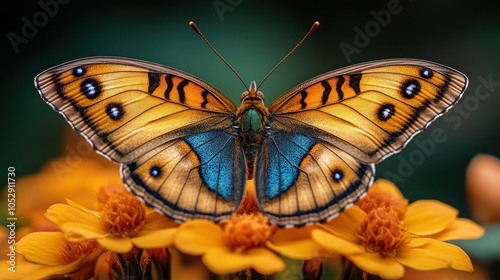 A Vibrant Butterfly on a Flower