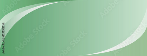 Green background with smooth, flowing curves. The background features a gradient of green, creating a soft, modern texture. Minimal abstract wavy gradient vector background