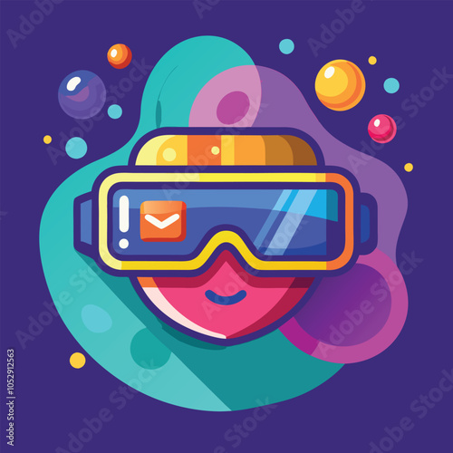 A cartoon illustration of a person wearing VR goggles with an envelope icon, suggesting they are receiving messages in a virtual world.