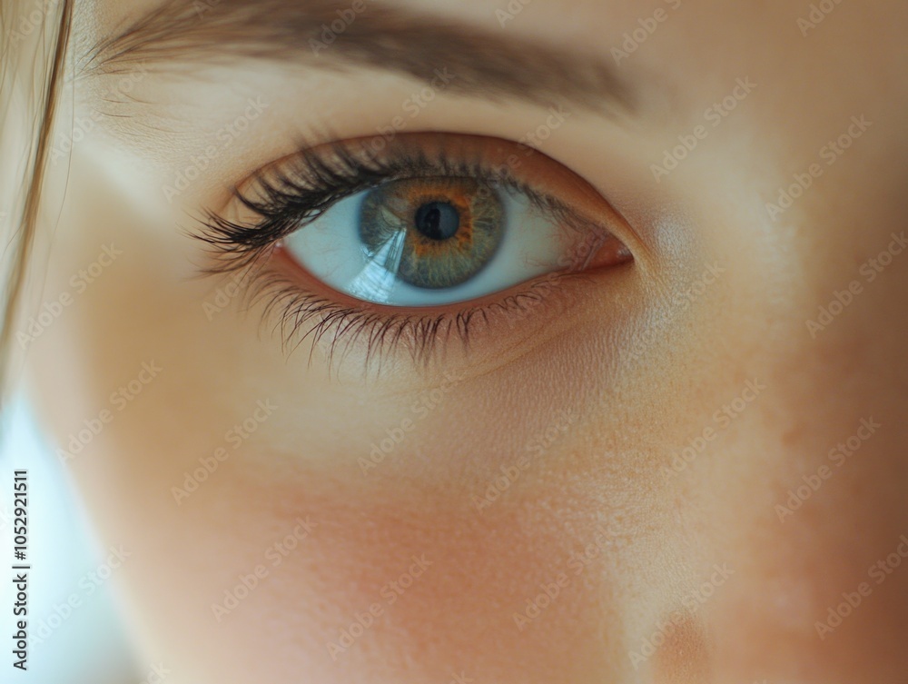 Fototapeta premium Close-Up of Woman's Eye with Blurred Background