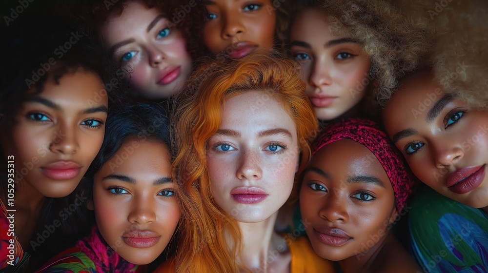 A vibrant gathering of women with diverse backgrounds radiates beauty and confidence. Posing together, they embody inclusivity and celebrate the power of skincare in this captivating campaign. A vibrant gathering of women with diverse backgrounds radiates beauty and confidence. Posing together, they embody inclusivity and celebrate the power of skincare in this captivating campaign.