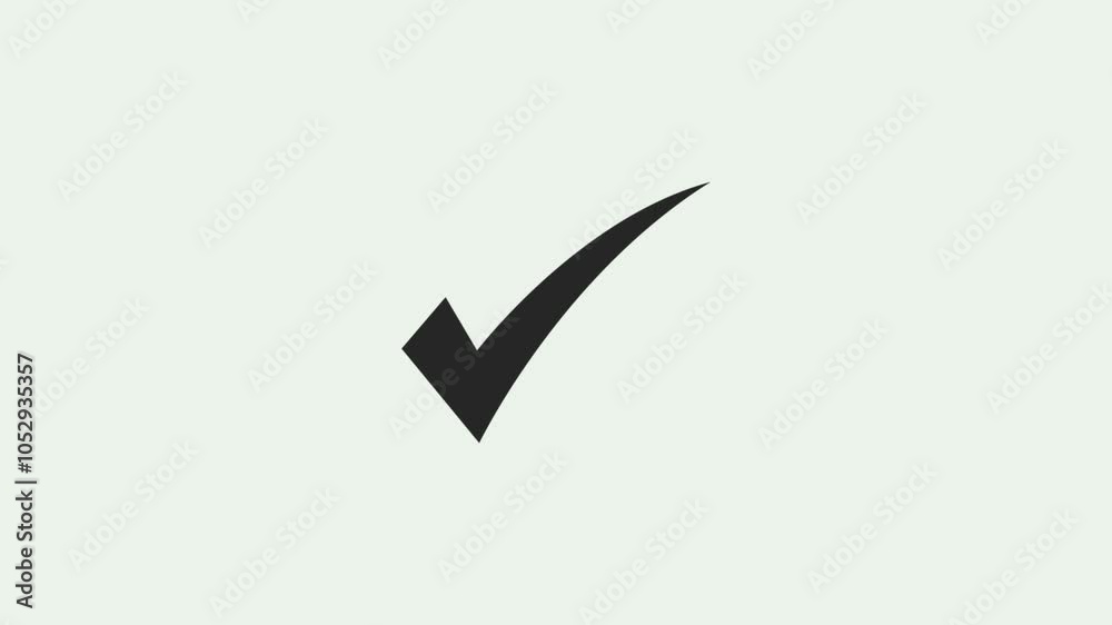 tick mark or phone confirm icon animation, check mark sign,  Correct check mark symbol. Yes sign. Correct vote icon on white background. Abstract tick mark, Check mark icon animation , right mark.