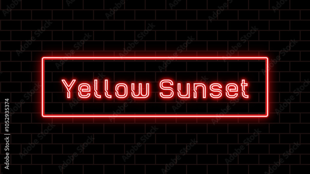 Yellow Sunset のネオン文字 Yellow Sunset のネオン文字