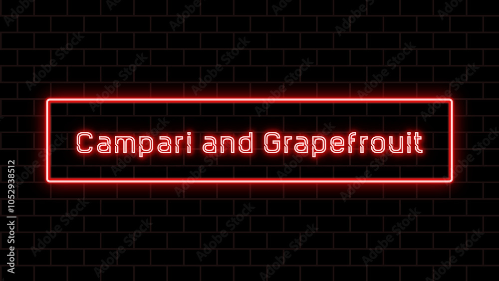 Campari and Grapefrouit のネオン文字 Campari and Grapefrouit のネオン文字
