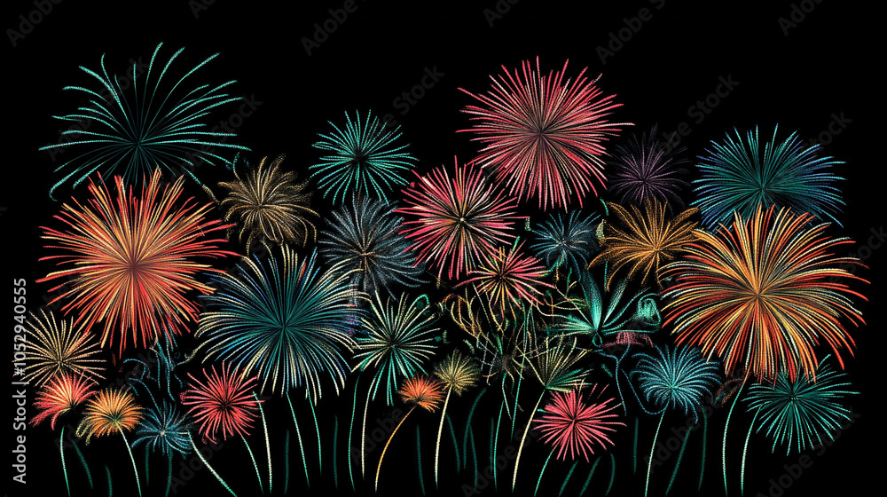 Fireworks background. Fireworks background.