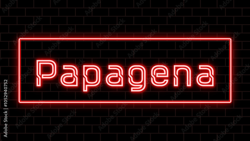 Papagena のネオン文字 Papagena のネオン文字