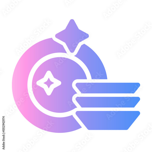 washing plates Gradient icon