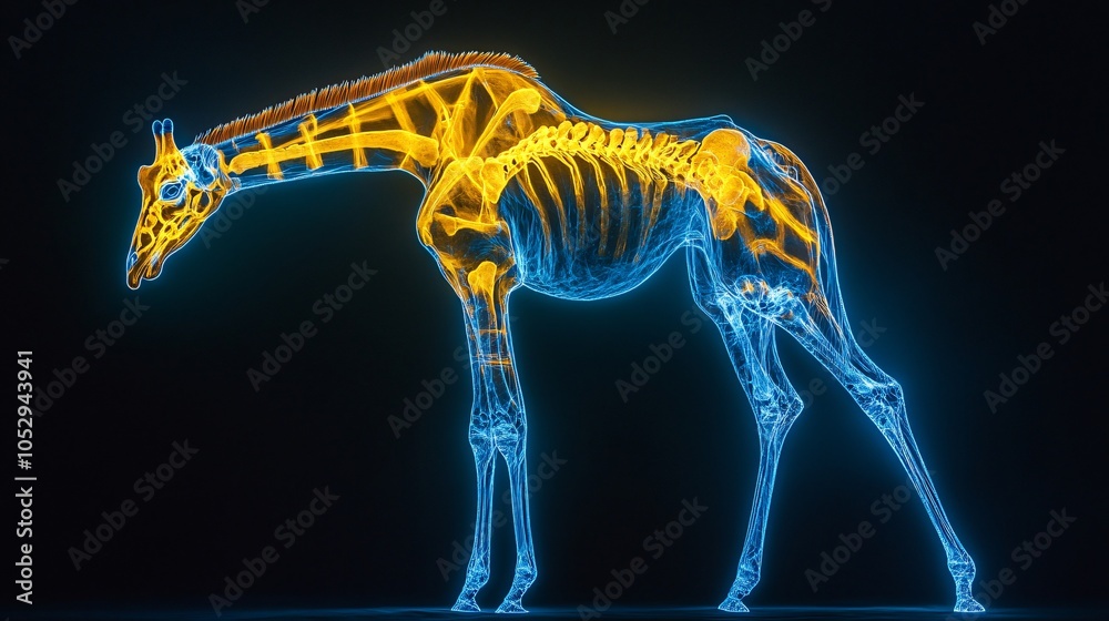 X-Ray Skeleton of a Giraffe X-Ray Skeleton of a Giraffe