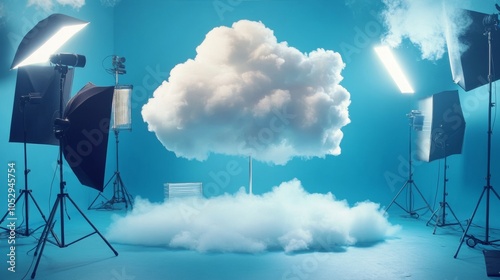 cloud themed photography studio photo