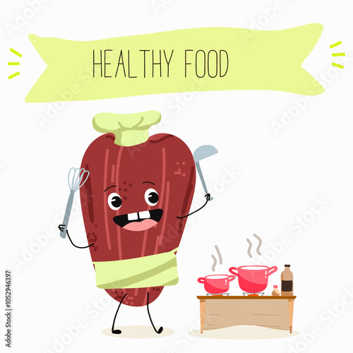 Cute chompu fruits, rose apple, Malabar plum characters, funny fruits, different activities. Flat vector illustration. Organic food, healthy food, illustrations for kids menu, invitations.