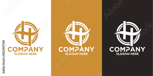 Initials h logo design. Initial Letter Logo.