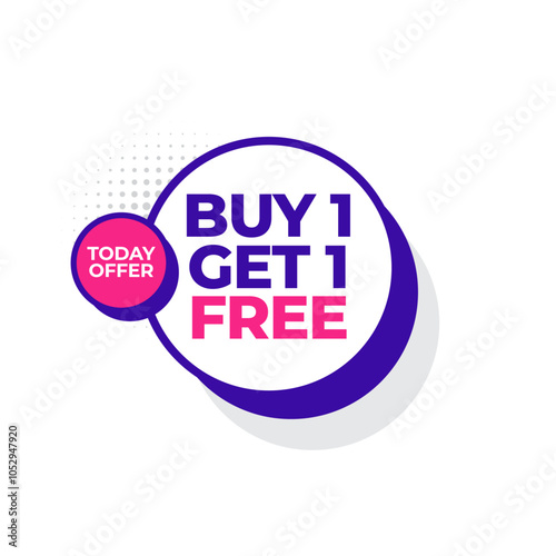 Buy 1 get 1 Free promotions banner design template