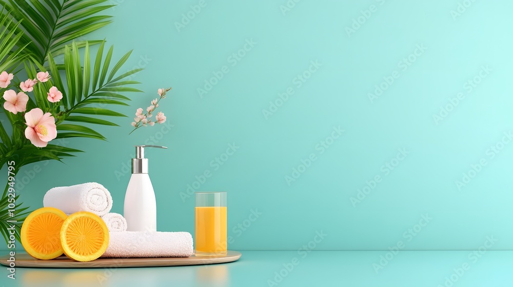 Refreshing citrus spa experience with nature elements Refreshing citrus spa experience with nature elements