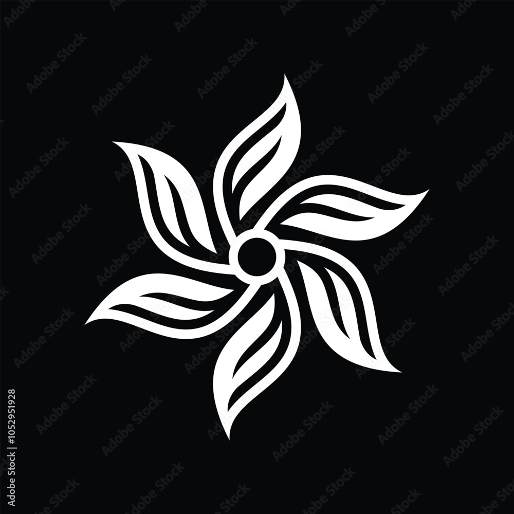 Initials Letter F Pattern Ornament Leaf Logo Design Initials Letter F Pattern Ornament Leaf Logo Design