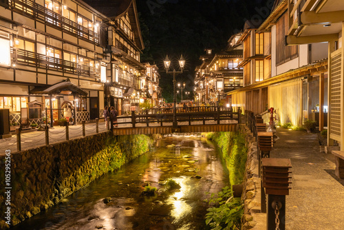 Foto 銀山温泉 夏の夜景