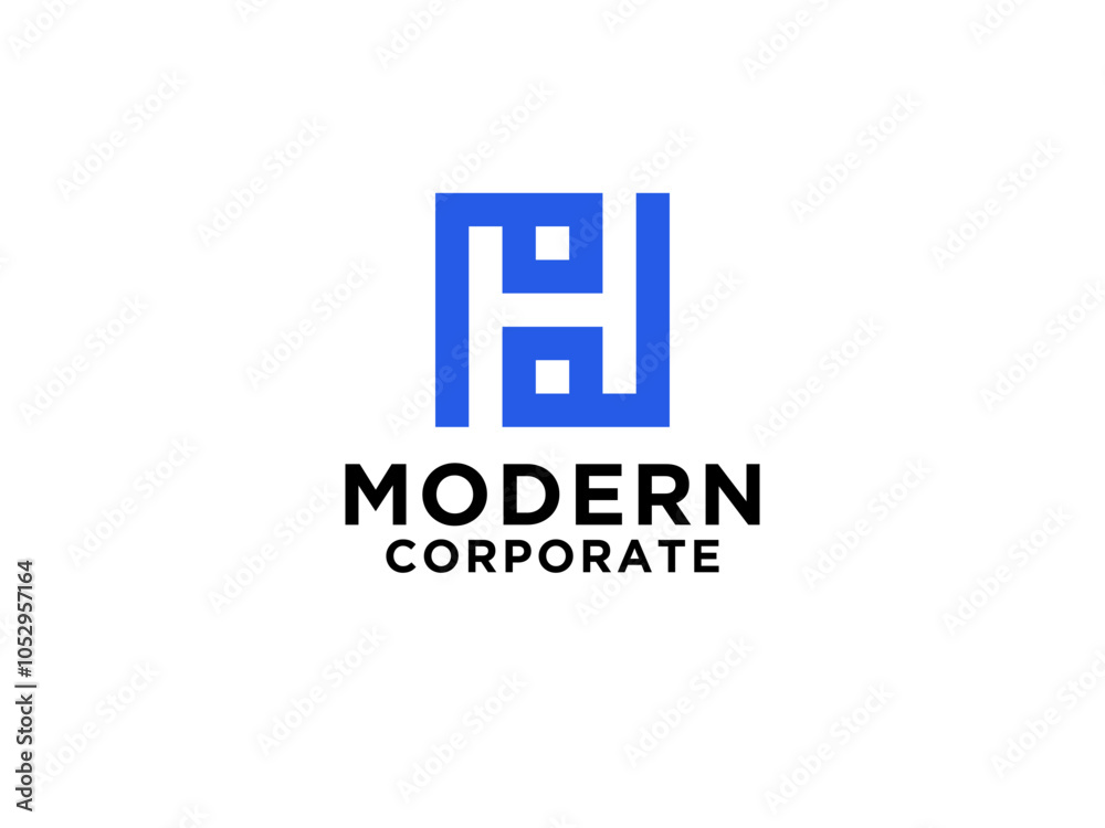 Initial Letter H logo. Geometric Shape Origami Style with Shadow isolated on White Background. Usable for Business and Branding Logos. Initial Letter H logo. Geometric Shape Origami Style with Shadow isolated on White Background. Usable for Business and Branding Logos.