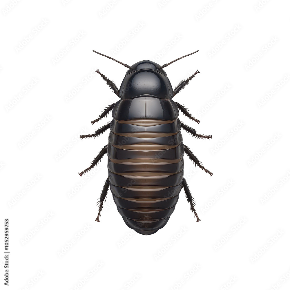 A black and brown bug with a long body and legs A black and brown bug with a long body and legs