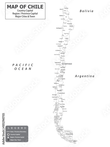American Countries Geography Political map. Political map of country with capital, province or state capital, major cities and town.