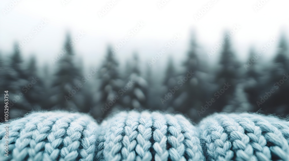 Blue Knit Fabric Winter Background Blue Knit Fabric Winter Background