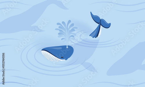 Isometric Blue Whale