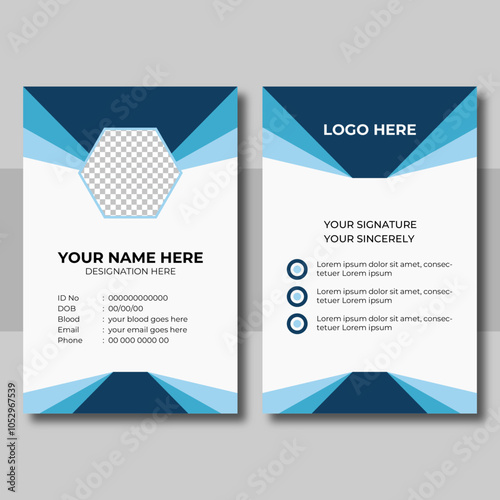Modern and Clean Business id Card Template Design