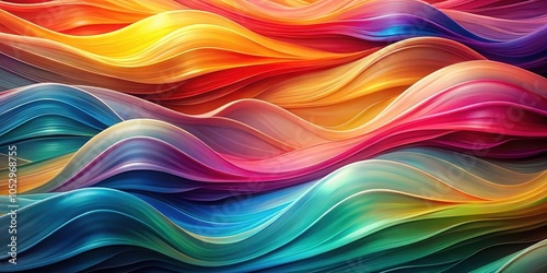 Wallpaper Mural Abstract Swirling Color Waves of Red, Orange, Yellow, Green, Blue, Purple and Pink Torontodigital.ca