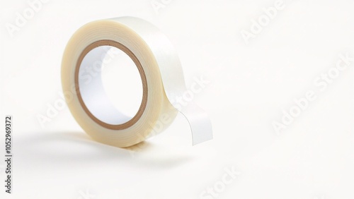 Roll of Double-Sided Tape Partially Unrolled