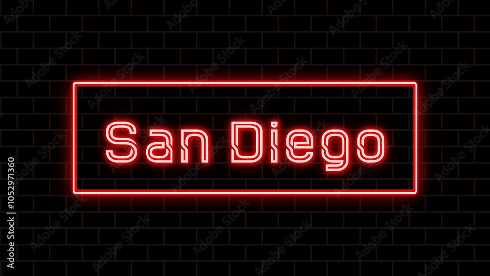 San Diego のネオン文字 San Diego のネオン文字