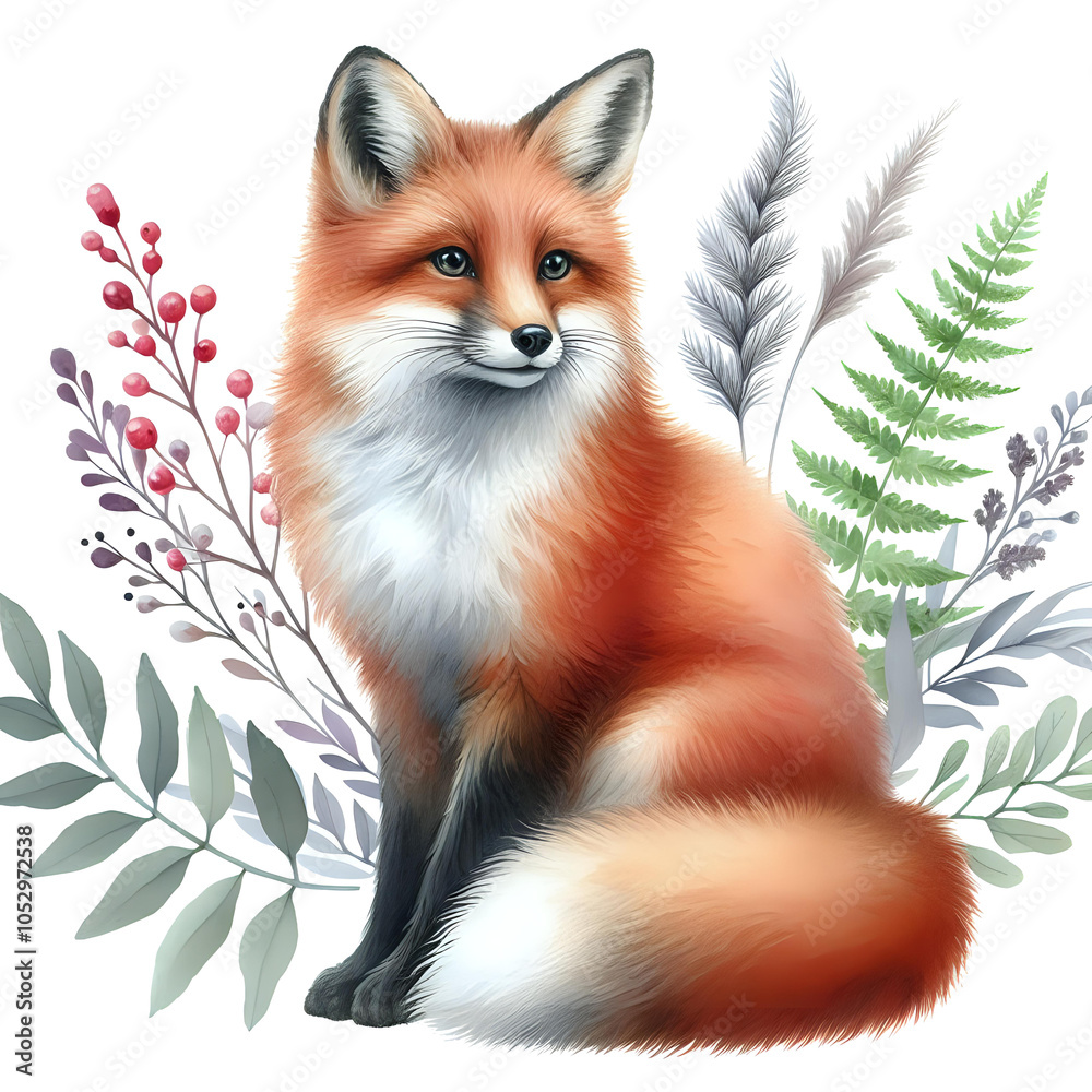 Fototapeta premium Intricately Textured Curled Fox Tail 