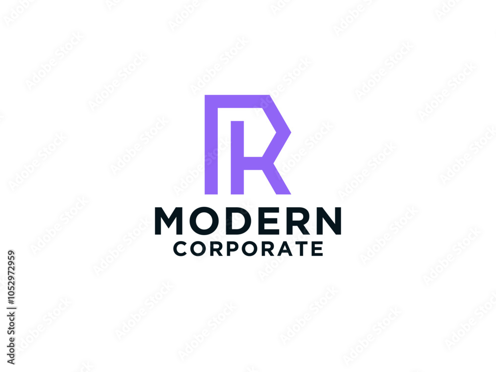 Simple Initial Letter R Logo. Shape R Letter Cutout Style isolated on White Background. Usable for Business and Branding Logos. Simple Initial Letter R Logo. Shape R Letter Cutout Style isolated on White Background. Usable for Business and Branding Logos.