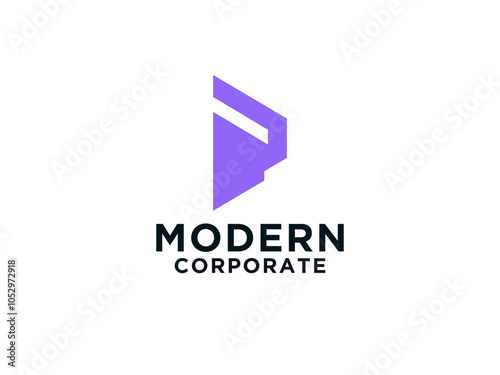 Initial Letter P Logo. Square Rounded Shape with Negative Space Letter isolated on White Background. Usable for Business and Branding Logos. Free Download Initial Letter P Logo. Square Rounded Shape with Negative Space Letter isolated on White Background. Usable for Business and Branding Logos. - GFXLoad