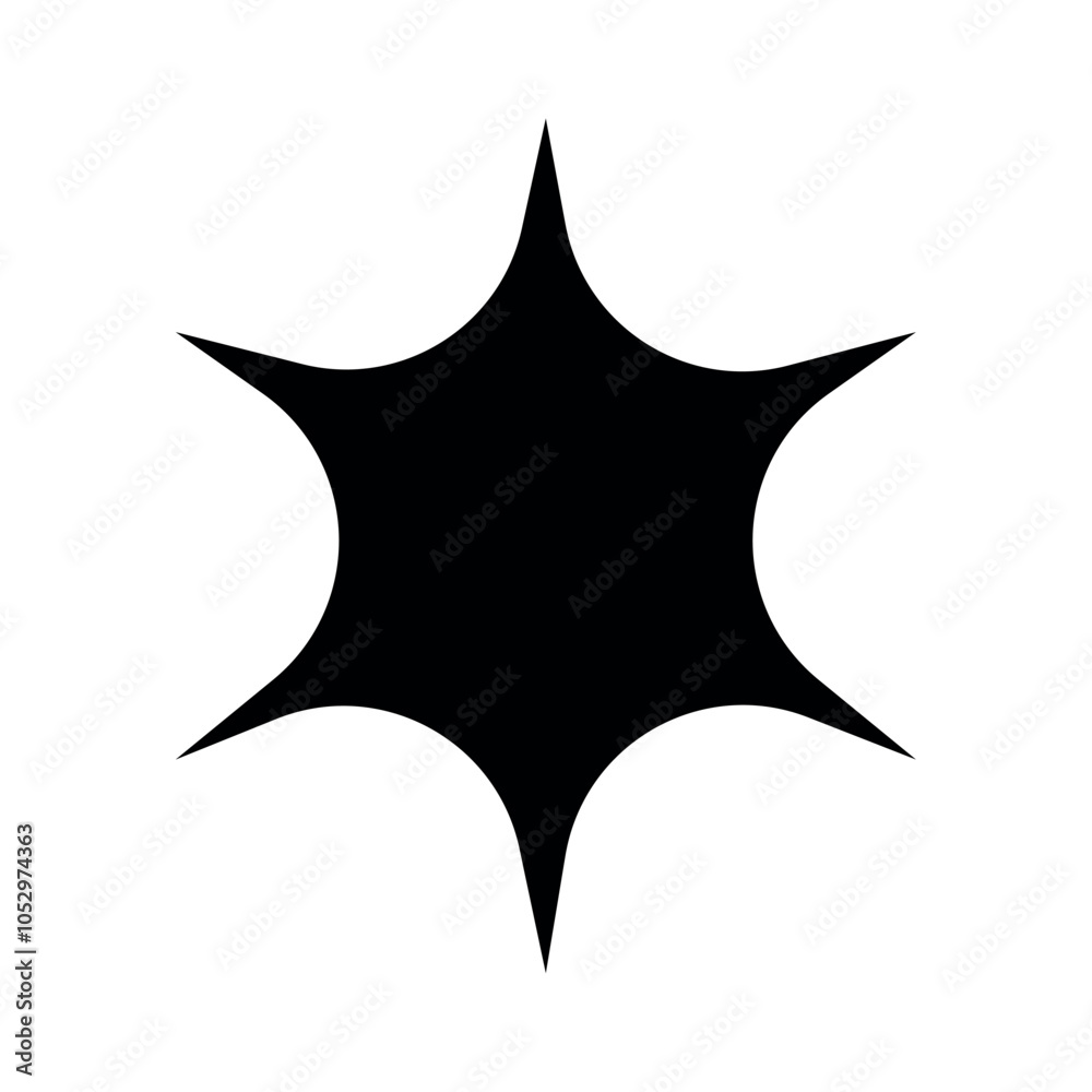 radiating star shape radiating star shape