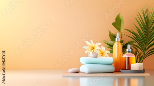 Relaxation essentials spa products and decor