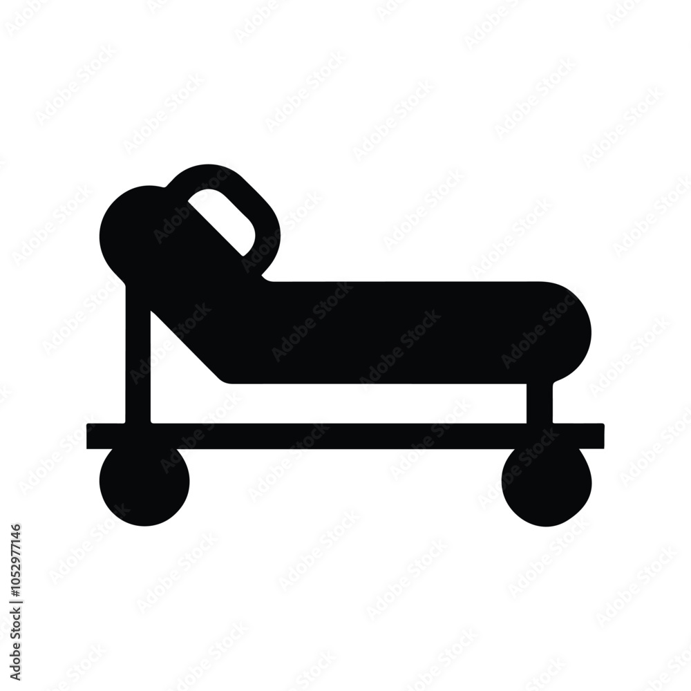 Hospital Bed Icon. Intensive care unit symbol. Medicine concept. Vector illustration for healthcare, hospital, medical services. Customizable thin line illustration. Editable stroke. Hospital Bed Icon. Intensive care unit symbol. Medicine concept. Vector illustration for healthcare, hospital, medical services. Customizable thin line illustration. Editable stroke.