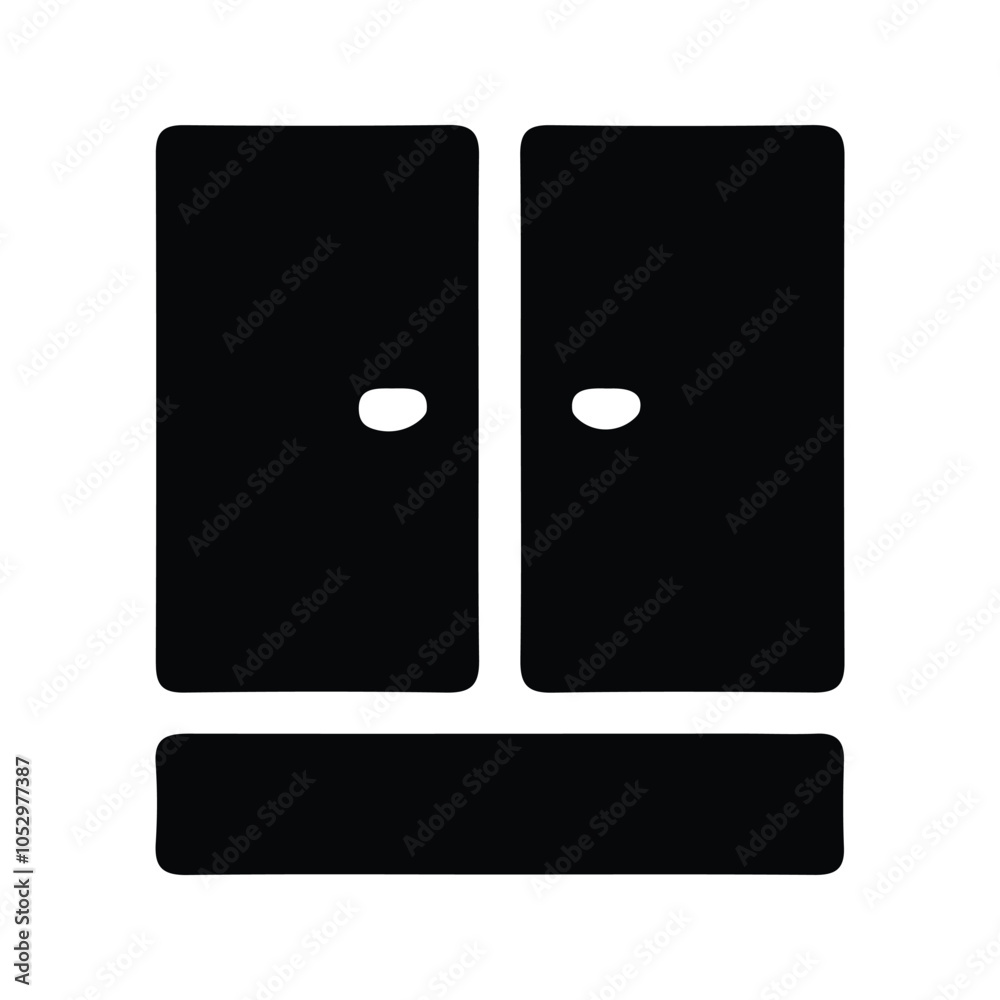 Bathroom Cabinet Icon. Storage Cabinets in the Kitchen. Isolated on white background. Vector illustration. Customizable thin line illustration. Editable stroke. Bathroom Cabinet Icon. Storage Cabinets in the Kitchen. Isolated on white background. Vector illustration. Customizable thin line illustration. Editable stroke.