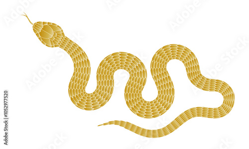 Illustration of a golden snake