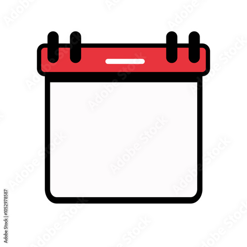Flat design calendar icon