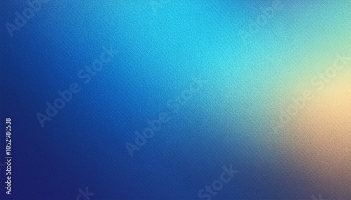 Abstract background, Blue and Blue Bell gradient background with light leak and grainy texture.