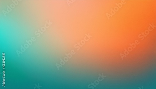 Abstract background, Apricot and Aqua gradient background with light leak and grainy texture.