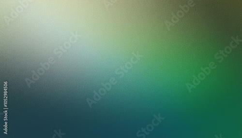 Abstract background, Cadet grey and Cadmium green gradient background with light leak and grainy texture.