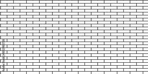 White brick blank home wall construction texture copy for space panorama white tiles and black joints. white brick wall used for background.