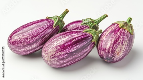 Wallpaper Mural Isolated eggplant on white, with rich color tones and smooth texture, perfect for fresh food marketing campaigns Torontodigital.ca