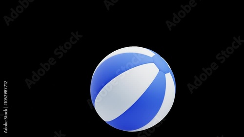 3D Animation of Inflatable Beach Ball | Alpha Channel