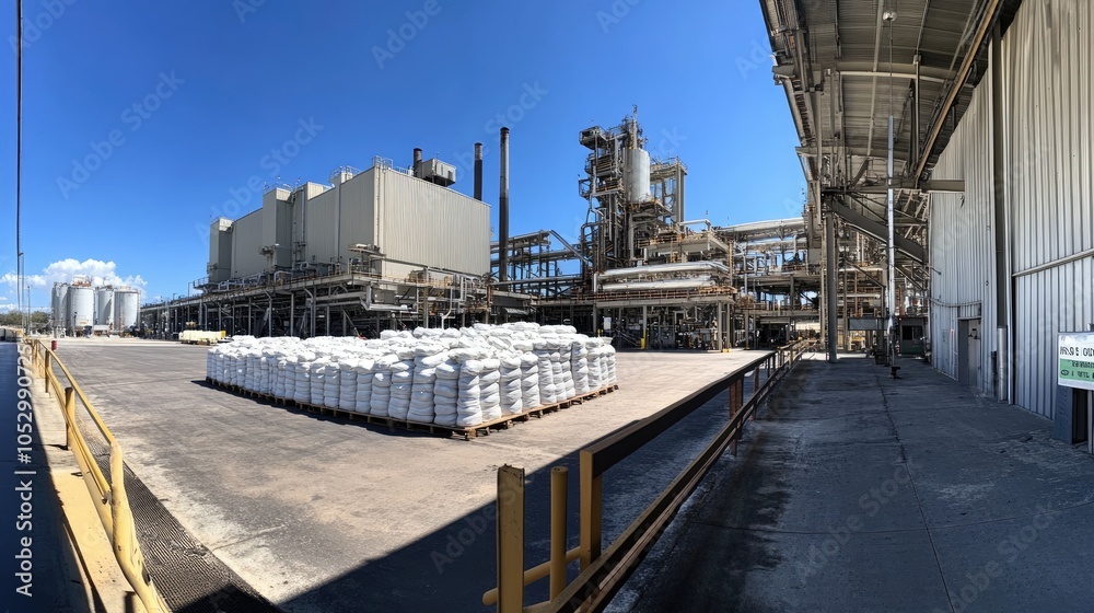 Industrial Facility with Storage and Processing Equipment Industrial Facility with Storage and Processing Equipment