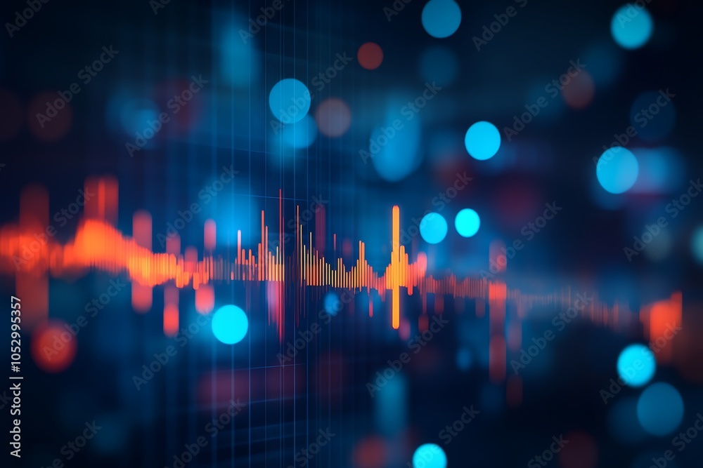 Abstract Digital Data Visualization with Bokeh Lights Abstract Digital Data Visualization with Bokeh Lights